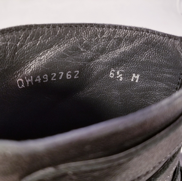 STUART WEITZMAN 4 BUCKLES STRAP BACK ZIPPER BLACK LEATHER WOMEN BOOTS SIZE 6.5 M - Picture 9 of 11